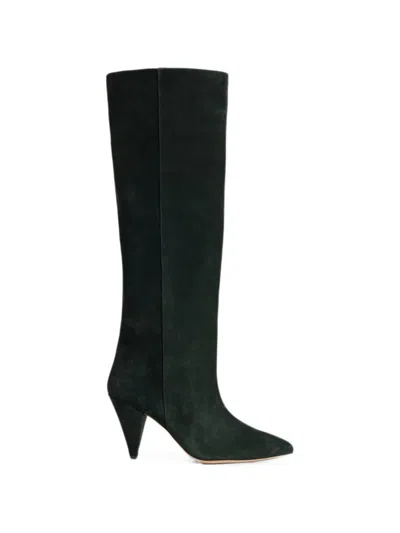 Essentiel Antwerp Pointed-toe Slouched Knee-high Boots In Green