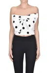 Essentiel Antwerp Polka Dot Bandeau Top In White