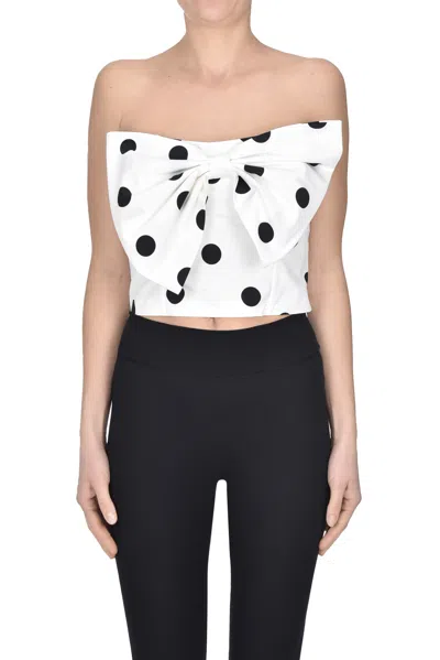 Essentiel Antwerp Polka Dot Bandeau Top In White
