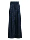 Essentiel Antwerp Polka-dot Pleated Trousers In Blue