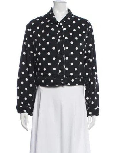 Pre-owned Essentiel Antwerp Polka Dot Print Jacket W/ Tags In Black