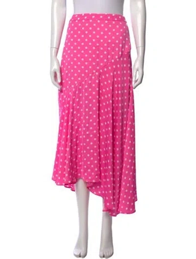 Pre-owned Essentiel Antwerp Polka Dot Print Long Skirt W/ Tags In Pink