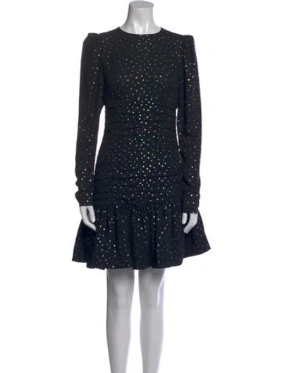 Pre-owned Essentiel Antwerp Polka Dot Print Mini Dress In Black
