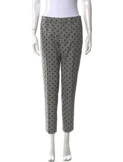 Pre-owned Essentiel Antwerp Polka Dot Print Straight Leg Pants In Gray