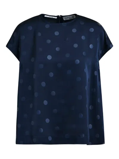 Essentiel Antwerp Polka-dot T-shirt In Blue