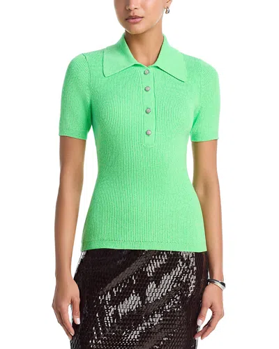 Essentiel Antwerp Knitted Polo Shirt In Green