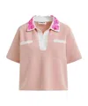 Essentiel Antwerp Hoiseau Embroidered Polo Marzipani In Nude
