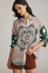 Essentiel Antwerp Printed Buttondown Blouse In Multi
