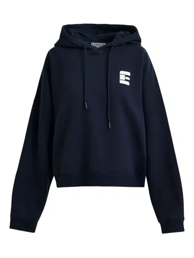 Essentiel Antwerp Printed Cotton Sweatshirt In Blue