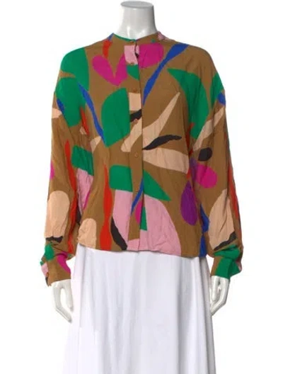 Pre-owned Essentiel Antwerp Printed Crew Neck Sweater In Multicolor