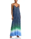 Essentiel Antwerp Hyacinth Pleated Maxi Dress In Aqua Blue
