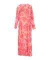 Essentiel Antwerp Hardware Pink Floral Long Dress In Pink