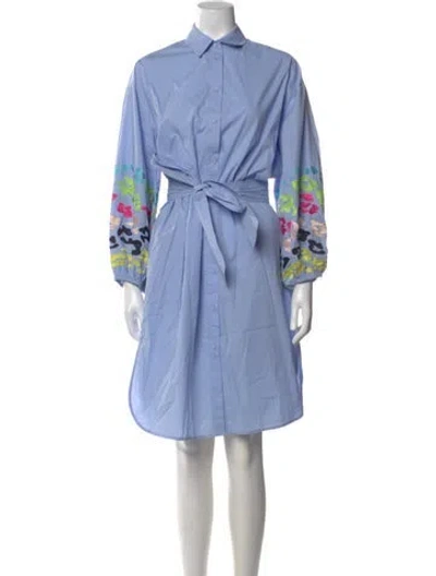 Pre-owned Essentiel Antwerp Printed Knee-length Dress In Blue