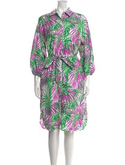 Pre-owned Essentiel Antwerp Printed Knee-length Dress In Purple