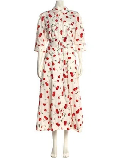 Pre-owned Essentiel Antwerp Printed Long Dress In Multi