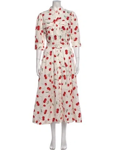 Pre-owned Essentiel Antwerp Printed Long Dress In Multi