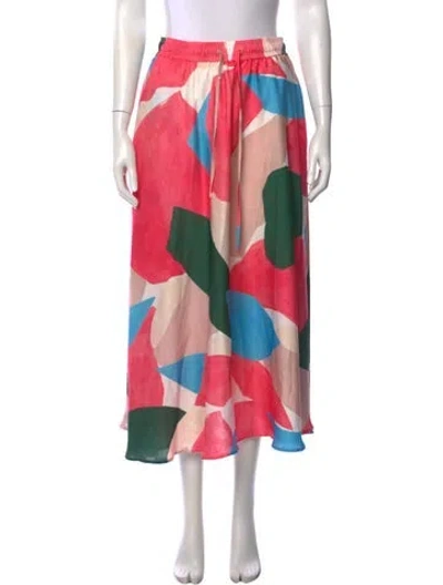 Pre-owned Essentiel Antwerp Printed Long Skirt W/ Tags In Pink