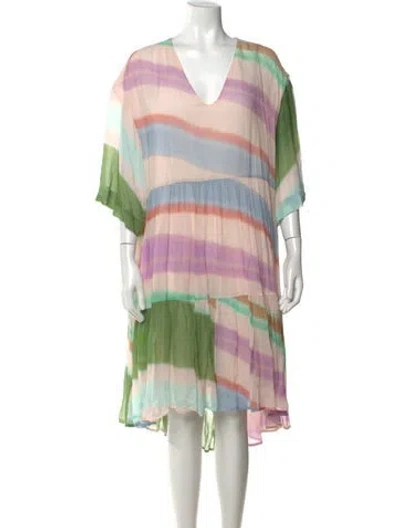 Pre-owned Essentiel Antwerp Printed Midi Length Dress In Multi