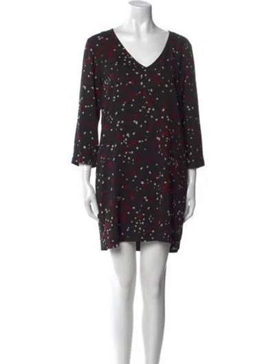 Pre-owned Essentiel Antwerp Printed Mini Dress In Black