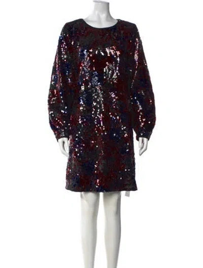 Pre-owned Essentiel Antwerp Printed Mini Dress In Black