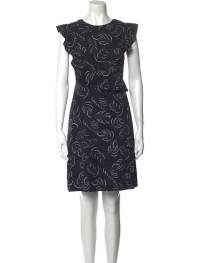 Pre-owned Essentiel Antwerp Printed Mini Dress In Blue