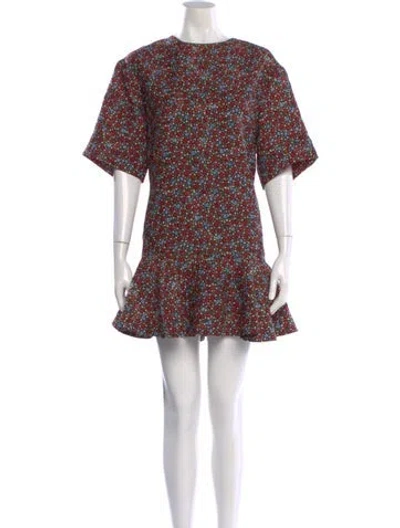 Pre-owned Essentiel Antwerp Printed Mini Dress In Red
