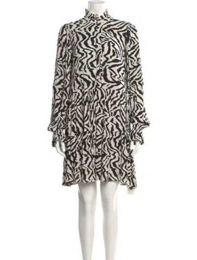 Pre-owned Essentiel Antwerp Printed Mini Dress In White