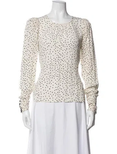 Pre-owned Essentiel Antwerp Printed Scoop Neck Blouse In Neutrals