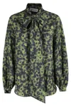 Essentiel Antwerp Pussy Bow Tie Shirt In Multi