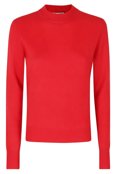 Essentiel Antwerp Red Kash Round Neck Cashmere Knit Sweater
