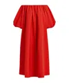 Essentiel Antwerp Red Off The Shoulder Midi Dress In Red