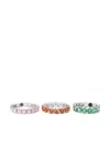 Essentiel Antwerp Rhinestone Bracelets (set Of Three) In Silver
