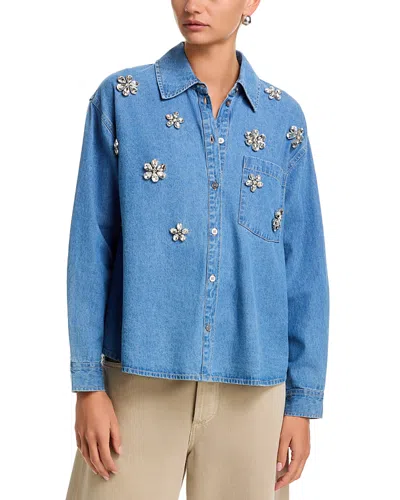 Essentiel Antwerp Rhinestone Shirt In Blue