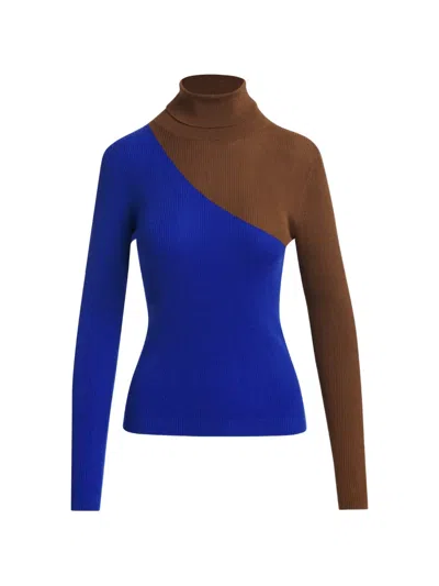 Essentiel Antwerp Ribbed-knit Two-tone Sweater In Multi