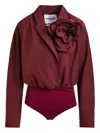 Essentiel Antwerp Rose-embellishment Shirt In Brown