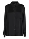 Essentiel Antwerp Oversized Ruffle Shirt In Black