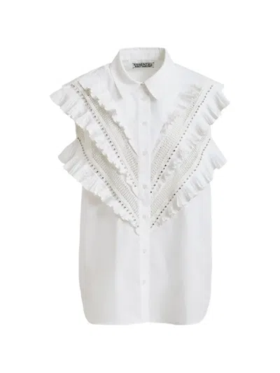 Essentiel Antwerp Jeandarlene Embellished Shirt In White