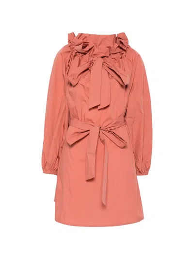 Essentiel Antwerp Ruffled-neck Mini Dress In Pink