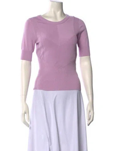 Pre-owned Essentiel Antwerp Scoop Neck Short Sleeve Top In Purple