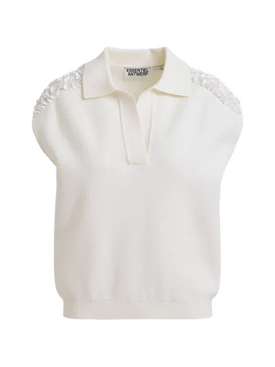 Essentiel Antwerp Sequin-detail Top In White