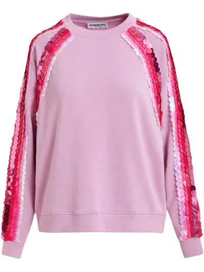 Essentiel Antwerp Sequin-embellished Sweatshirt In Pink