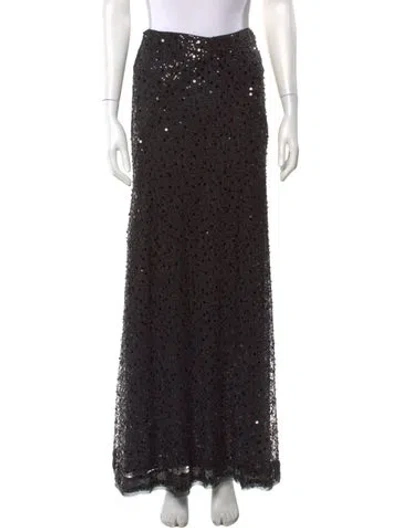 Pre-owned Essentiel Antwerp Sequin Embellishments Long Skirt W/ Tags In Black