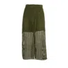 Essentiel Antwerp Handkerchief Sequin Mesh Skirt With Removable Shorts
