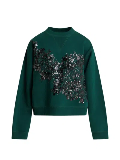 Essentiel Antwerp Sweatshirt Mit Pailletten In Green