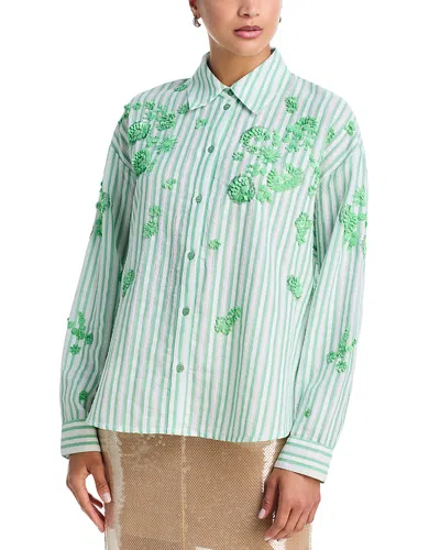 Essentiel Antwerp Sequinned Pointelle Blouse In Multi