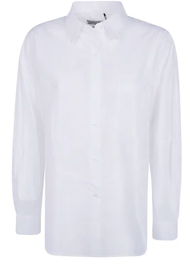 Essentiel Antwerp Kreative Brooch-detail Oversized Shirt In White