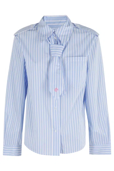 Essentiel Antwerp Shirt With Tie In Blue