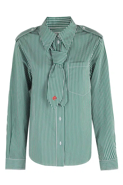 Essentiel Antwerp Shirt With Tie In Green