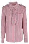 Essentiel Antwerp Striped Tie Top In Red