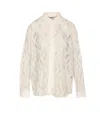 Essentiel Antwerp White Shirt In Sangallo With Decorations In White